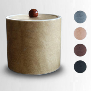 Hielera térmica de vinil con tapa de madera